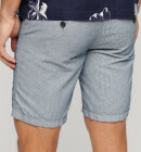 Superdry - Men's Drawstring Linen Shorts - Herre - Navy Stripe