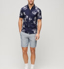 Superdry - Men's Drawstring Linen Shorts - Herre - Navy Stripe