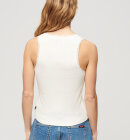 Superdry - Women's Essentials top med blondekanter - Dame - Off White