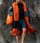 Dryrobe - Advance Long Sleeve Surf Poncho - Voksne - Charc Grey/Orange