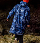 Dryrobe - Advance Long Sleeve Surf Poncho - Voksne - Blue Camo/Orange