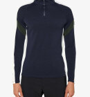 We Norwegians - Men's Zermatt Baselayer 1/4-zip merinouldtrøje - Herre - Navy