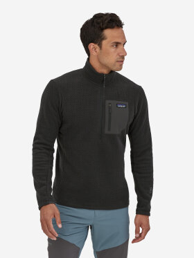 Patagonia - Men's R1 Air Zip-Neck Midlayer - Herre - Black