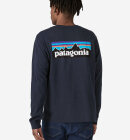 Patagonia - Men's Long-Sleeved P-6 Logo Responsibili-Tee - Herre - New Navy