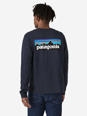 Patagonia - Men's Long-Sleeved P-6 Logo Responsibili-Tee - Herre - New Navy