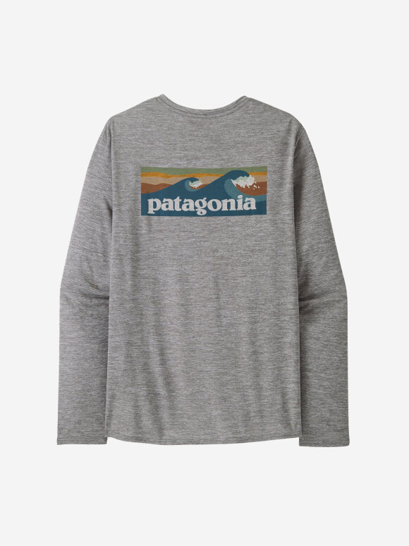 Patagonia - Men's LS Capilene Cool Daily Graphic UV T-shirt - Herre - Feather Grey