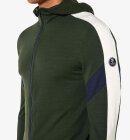 We Norwegians - Men's Zermatt Hooded Baselayer merinouldtrøje - Herre - Olive Green