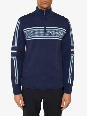 We Norwegians - Men's Stryn ZipUp Sweater - Herre - Navy Blue