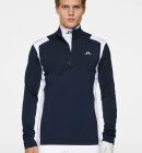 J. Lindeberg - Men's Lukas Quarter Zip Midlayer - Herre - Navy