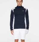 J. Lindeberg - Men's Lukas Quarter Zip Midlayer - Herre - Navy