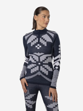 Kari Traa - Women's Faith Half-Zip performance skiundertrøje - Dame - Royal