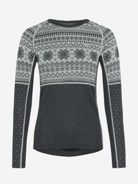 Kari Traa - Women's Vilma LS 100% Merino Skiundertrøje - Dame - Pine