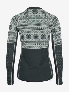 Kari Traa - Women's Vilma LS 100% Merino Skiundertrøje - Dame - Pine