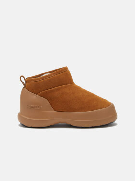 Moon Boot - Luna Low Suede Vinterstøvler - Unisex - Cognac