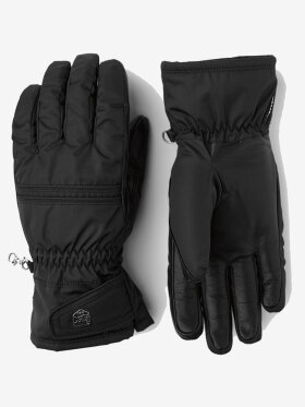 Hestra - Primaloft Leather Female 5-finger handsker - sort