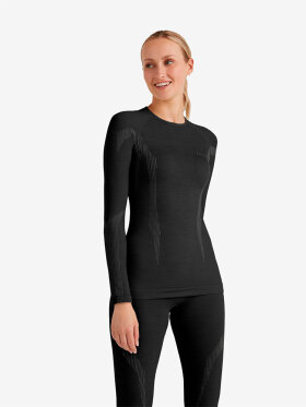 Falke - Long-sleeve Wool Tech Skiundertrøje - Dame - Sort