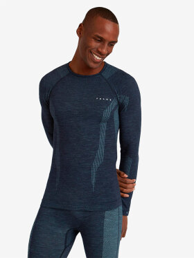 Falke - Long-sleeve Wool Tech Skiundertrøje - Herre - Space Blue