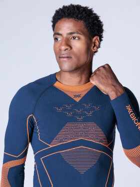 X-bionic - Men's Energy Accumulator Light 4.0 Shirt - Herre - Marine/Orange