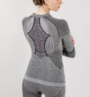 X-bionic - Women's Merino Baselayer Skiunderbukser - Dame - Black/Grey/Magnolia