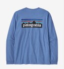 Patagonia - Men's LS P-6 Logo Responsibili-Tee - Abundant Blue