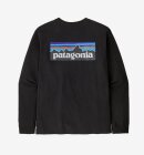 Patagonia - Men's Long-Sleeved P-6 Logo Responsibili-Tee - Black