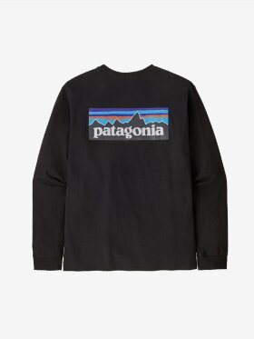 Patagonia - Men's Long-Sleeved P-6 Logo Responsibili-Tee - Black