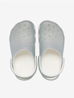 Crocs - Kids’ Classic Iridescent Glitter Clog - White