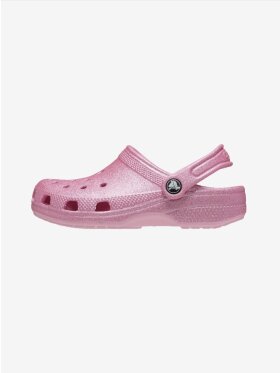 Crocs - Toddler Classic Glitter Clog - Pink Tweed Glitter