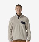 Patagonia - Men's Lightweight Synchilla Snap-T Fleece Pullover - Oatmeal HT Blu