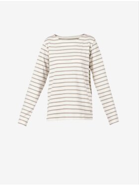 Blue Sportswear - DONNA STRIPED TEE - Dame - Ecru/Khaki