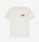 KnowledgeCotton Apparel - Men's - Regular drop-shoulder heavy single jersey printed t-shirt - Egret