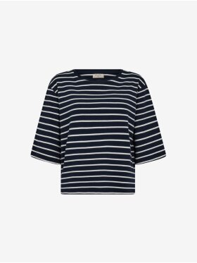 Freequent - FQMILA - T-shirt - Dame - Navy Blaze/Off White