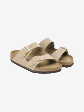 Birkenstock - Arizona blød fodseng - Nubucklæder - Sandcastle