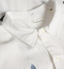 KnowledgeCotton Apparel - Men's BOX FIT SHORT SLEEVE SHIRT WITH EMBROIDERY - Egret