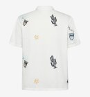 KnowledgeCotton Apparel - Men's BOX FIT SHORT SLEEVE SHIRT WITH EMBROIDERY - Egret