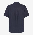 KnowledgeCotton Apparel - Men's CUSTOM FIT LINEN SHORT SLEEVE SHIRT - Total Eclipse