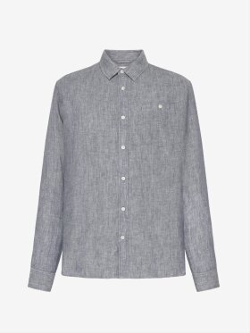 KnowledgeCotton Apparel - Men's - CUSTOM FIT LINEN SHIRT - Vintage Indigo