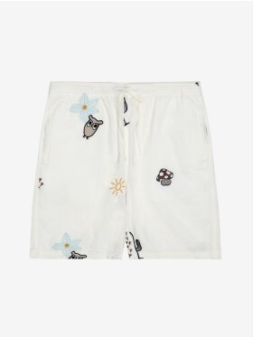 KnowledgeCotton Apparel - Men's - FIG LOOSE WITH EMBROIDERY SHORTS - Egret